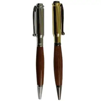 Шариковая ручка Bullet Фирменная металлическая ручка для мужчин, карманная деревянная шариковая ручка, легкая и выдвигающаяся с боковым зажимом, шариковая ручка Bullet