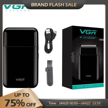 Электробритва VGR Профессиональная Бритва Портативный Мини-Станок Для Бритья USB Зарядка Триммер для Бороды для Мужчин V 390